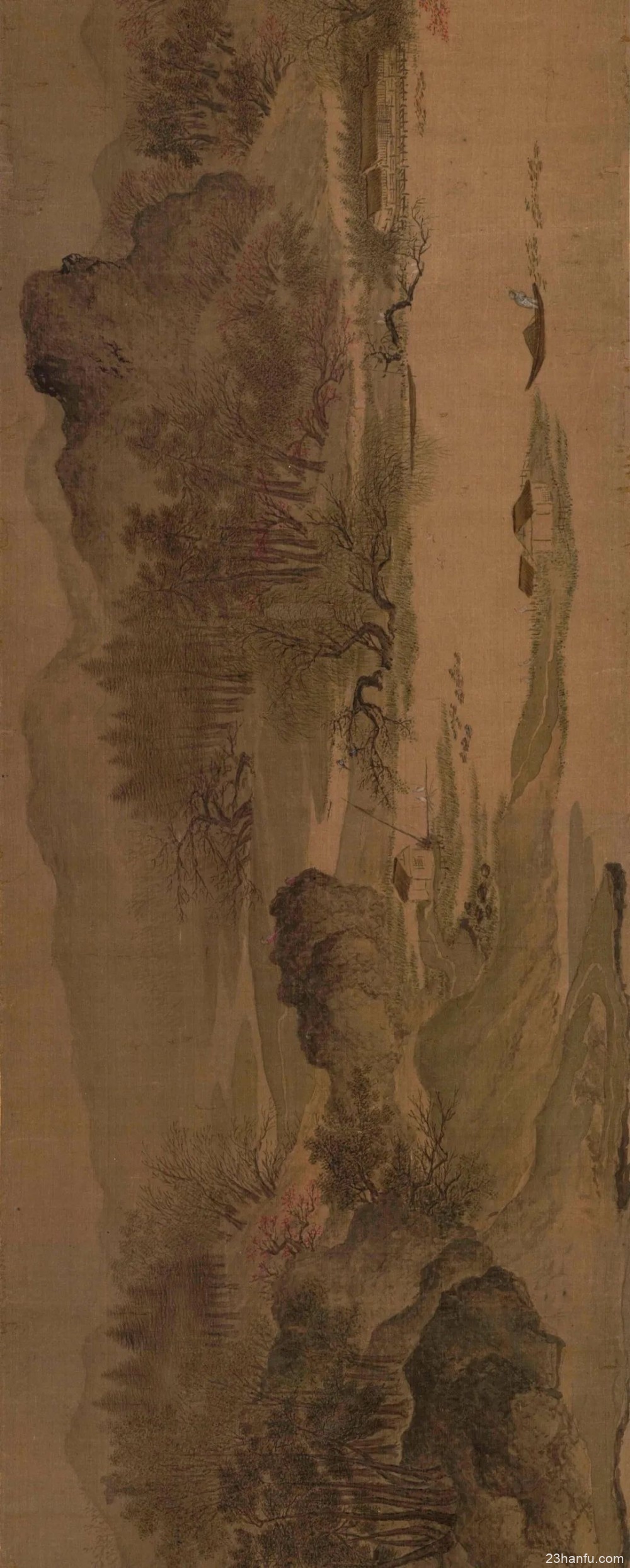 古画里的春游影像：丽人化妆策马，文人江边吟诗